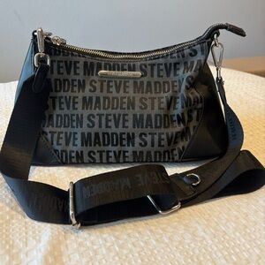 Steve Madden Black and Gray Crossbody Bag